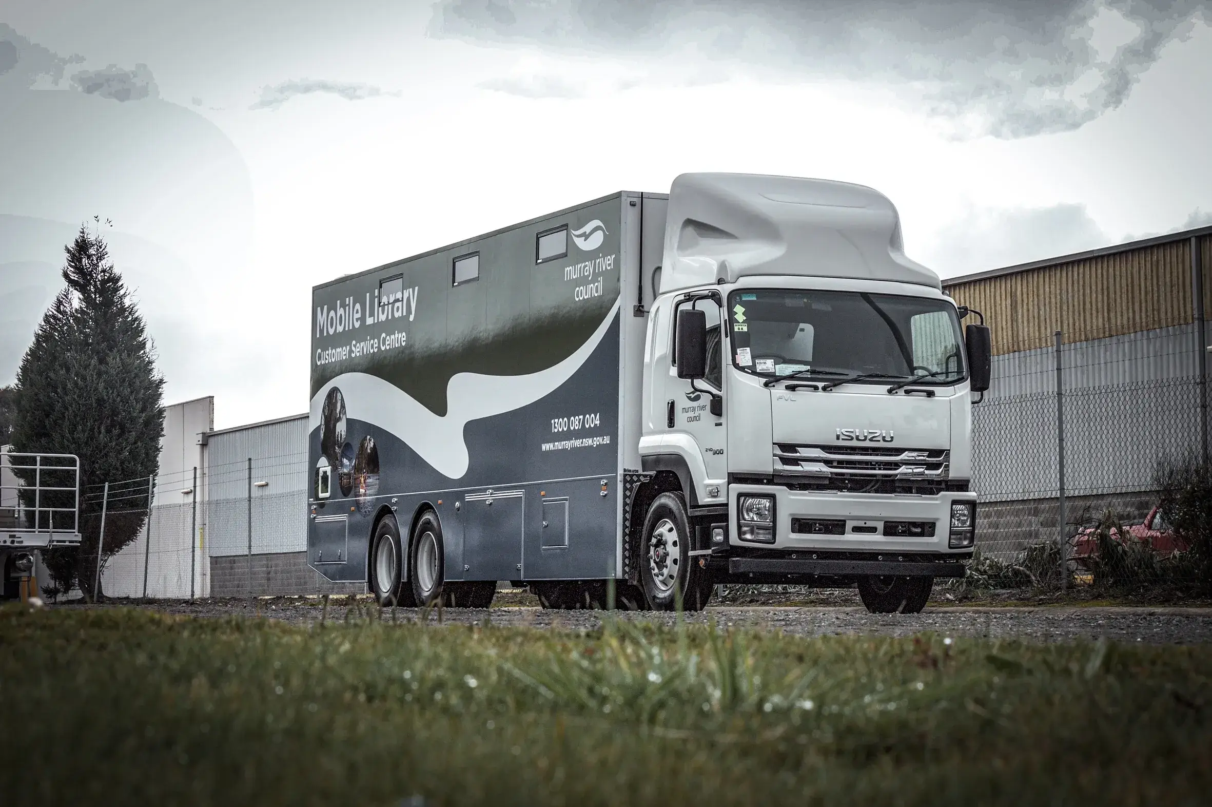 Truck with vehicle wrap